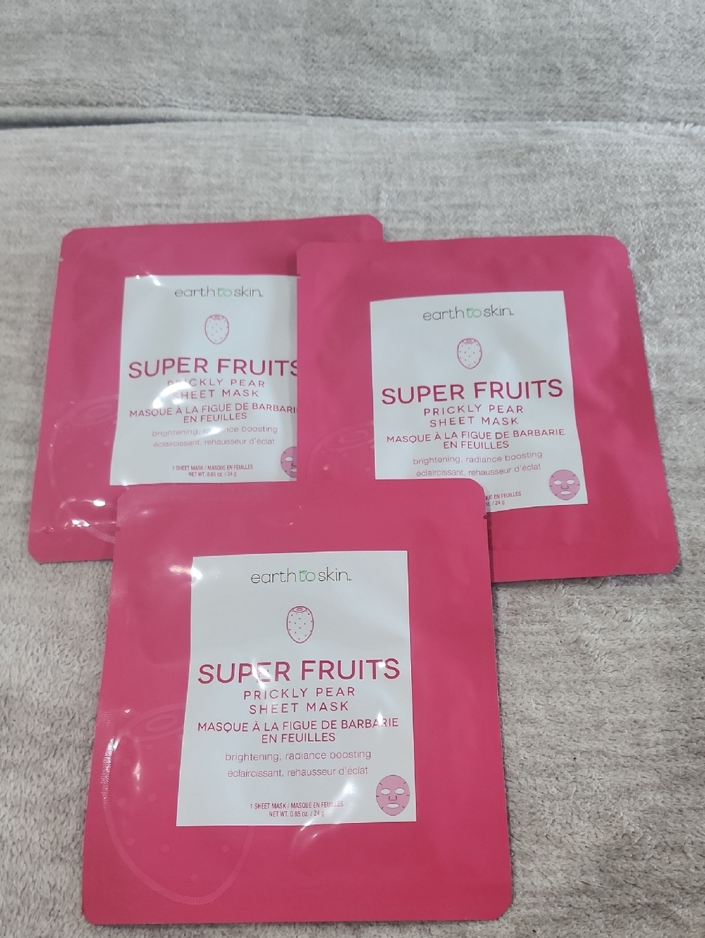 NWT Earth To Skin Super Fruits Sheet Mask Bundle